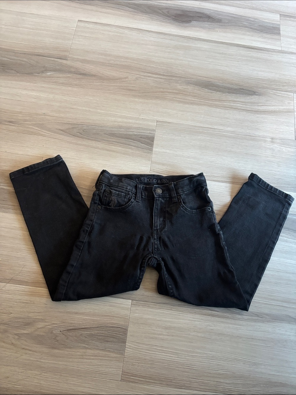U.S. Polo Assn. Boys Black Skinny Jeans